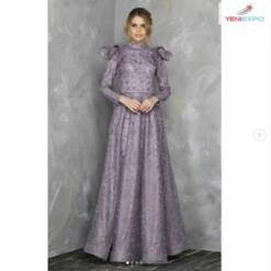 woman wholesale glamour classic long sleeve dress purple color fv 107