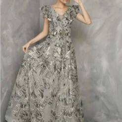 Woman Wholesale Glamour Modern Hug Shoulder Silver Color Dress Fv 110 4 From Turkey woman wholesale glamour modern hug shoulder silver color dress fv 110