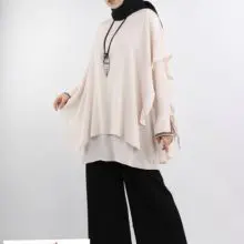 blusa de manga larga con estilo chic para mujer talla 38-48 jk 5519