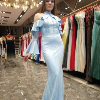 Elegant Prom Evening Gown Mermaid Sweep Train Long Sleeve Who...