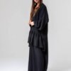 Abaya negra de Amazon con detalles de volantes A237224Bk 4 de Turquía amazon abaya negra con detalles de volantes a237224bk