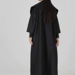 Exquisite Tura Mesh Lining Black Abaya A237207Bk 24 From Turkey exquisite tura mesh lining black abaya a237207bk