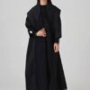 Exquisite schwarze Abaya mit Tura-Mesh-Futter A237207Bk 22 aus der Türkei exquisites Tura-Mesh-Futter schwarz abaya a237207bk