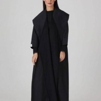 Exquisite Tura Mesh Lining Black Abaya A237207BK...