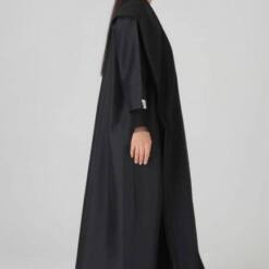 Exquisite Tura Mesh Lining Black Abaya A237207Bk 20 From Turkey exquisite tura mesh lining black abaya a237207bk