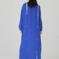 Fashionable Ganj Pearl Detailed Blue Abaya A237220Bl 19 From Turkey luxurious ganj pearl detailed green abaya a237220gr