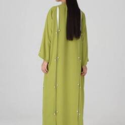 Fashionable Ganj Pearl Detailed Blue Abaya A237220Bl 23 From Turkey luxurious ganj pearl detailed green abaya a237220gr