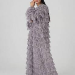 Niagara Hand Embroidered Abaya Gray Tassel Detailed Limited Edition A237208 11 From Turkey niagara hand embroidered abaya gray tassel detailed limited edition a237208