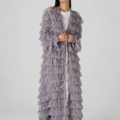 Niagara Hand Embroidered Abaya Gray Tassel Detailed Limited Edition A237208 7 From Turkey niagara hand embroidered abaya gray tassel detailed limited edition a237208