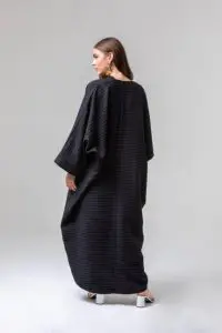 изысканный гоби черный абая a237217bl турецкий джеллаба хиджаб женский кафтан