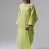 elegante gobİ verde abaya a237217gr turco djellaba hijab donna caftano