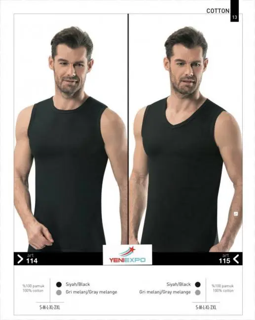 Men cotton undershirt sizes s-xl