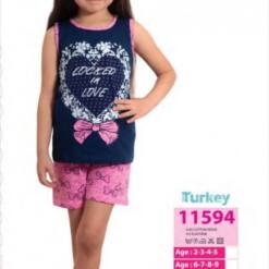 girls cute soft cotton pajama set 11669 ym1