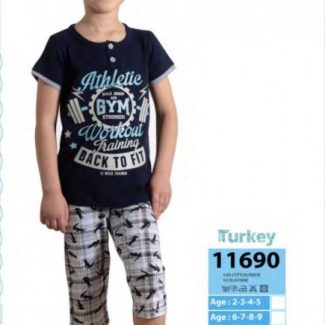 Boys Cute  Soft Cotton Pajama Set 11690 YM1...