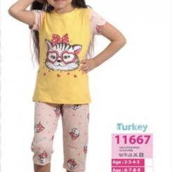 süßes Pyjama-Set aus weicher Baumwolle für Mädchen 11667 ym 1
