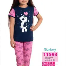 Girls Cute  Soft Cotton Pajama Set 11593 YM 1