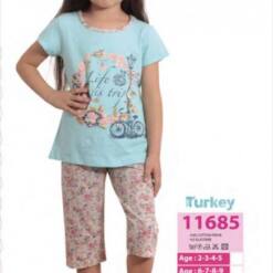 girls cute  soft cotton pajama set 11685  ym 1