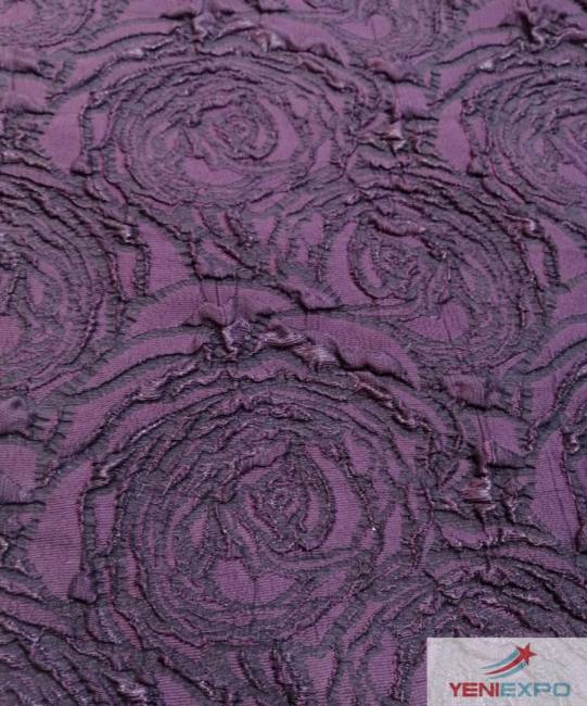 jacquard textile fabric purple color ts 4924