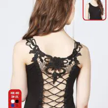 Women Fancy Embroidered  Elastic Tank Tops  480 SY  Size  S-XL
