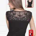 women chic  embroidered  elastic  tank tops  464 sy  size  s-xl