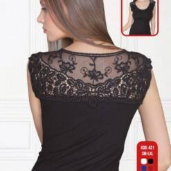تانك توب نسائي أنيق مطرز ومرن 464 SY مقاس S-xl