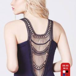 women chic  embroidered  elastic  tank tops  464 sy  size  s-xl