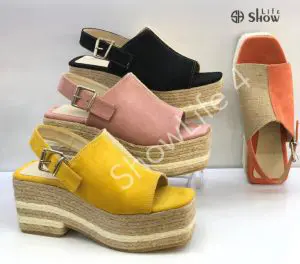 ShowLife Women Sandals Open Toe Casual Ankle Strap Platform Wedges Shoes Summer Style