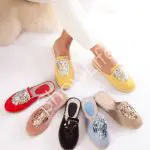 ShowLife Colorful Bling Decorated Women Flat Slippers