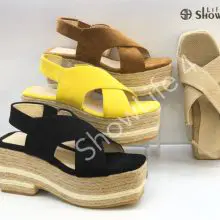 ShowLife Summer Women Sandals Open Toe Casual Platform Wedges Shoes Ankle Strap