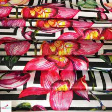 High Quality Home Textile Fabric Luxurious Colorful Tropical Digital Printed MPY