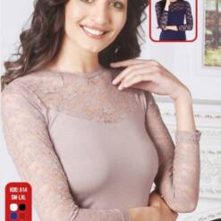 بلايز بأكمام طويلة فاخرة للنساء 554 SY مقاس S-XL