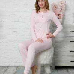 Damen Kurzarm karohat rotes Nachthemd 2524kg ml xl xxl