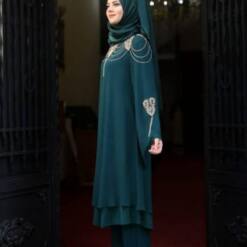 Latest Elegant Two-Piece Modest Dresses For Muslim Women - Style 4614 32 From Turkey latest elegant two-piece modest dresses for muslim women - style 4614