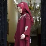 Elegant Two Piece Modest Dresses Muslim Latest 4614