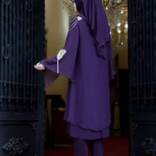 τελευταία κομψά, μέτρια φορέματα δύο τεμαχίων για μουσουλμάνες - στυλ 4614