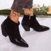 elegant women booties ankle pointed toe high quality from showlife4