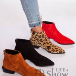 chamois leather ankle boots new women top brand showlife4