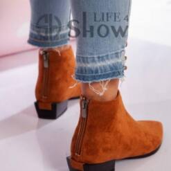 Chamois Leather Ankle Boots New Women Top Brand Showlife4 8 From Turkey chamois leather ankle boots new women top brand showlife4