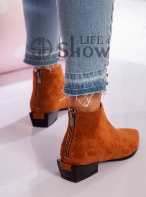 chamois leather ankle boots new women top brand showlife4