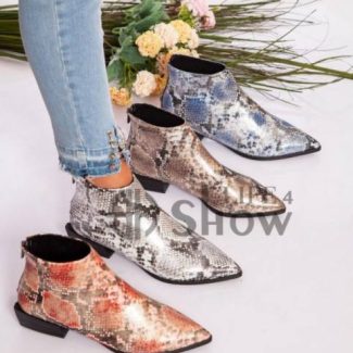 Snakeskin Booties Womens Shoes ShowLife4 New Top Brand...