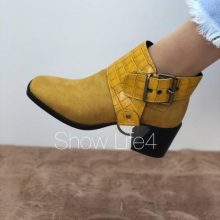 New Women Ankle Booties Leather Fa