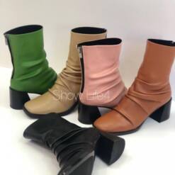 Perfect Women Mid Calf Booties Leather Fall Top Brand Showlife4 6 From Turkey perfect women mid calf booties leather fall top brand showlife4