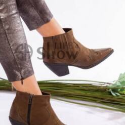 Leather Booties For Women Western Style Pointed Toe Showlife4 New 2021 13 From Turkey young womens lace up booties beautiful showlife4 new 2021