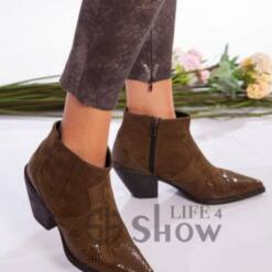 Leather Booties For Women Western Style Pointed Toe Showlife4 New 2021 12 From Turkey young womens lace up booties beautiful showlife4 new 2021