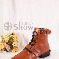 Stylish Buckle Ankle Boots For Women Lace Up Showlife4 New 2021 5 From Turkey young womens lace up booties beautiful showlife4 new 2021