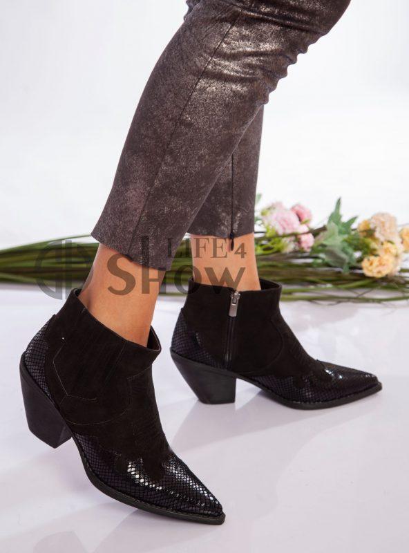 Leather booties for women western 