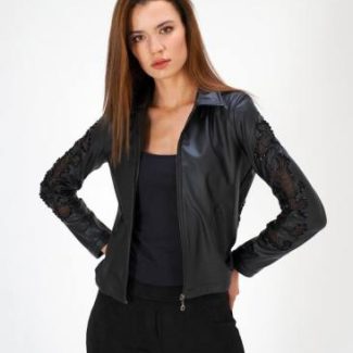 Leather Short Jackets Charming WOW Black Marie Mcgrath 2022...