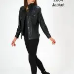 leather jacket stylish casual black modern faux 2004 marie mcgrath