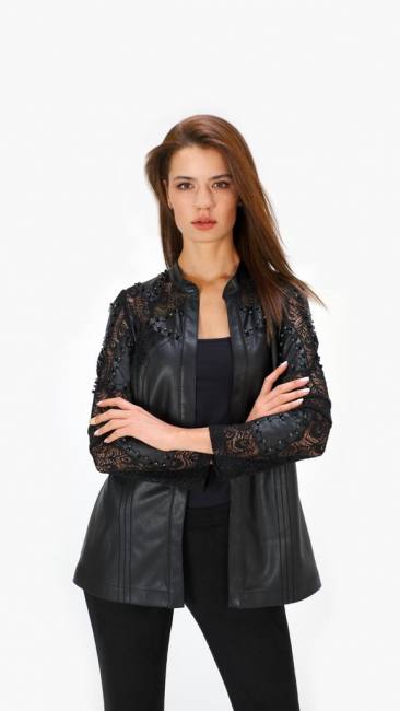giacche di pelle eleganti casual nere fantastiche marie mcgrath 3004