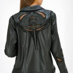 Leather Jacket Stylish Casual Black Modern Faux 2004 Marie Mcgrath 2 From Turkey l